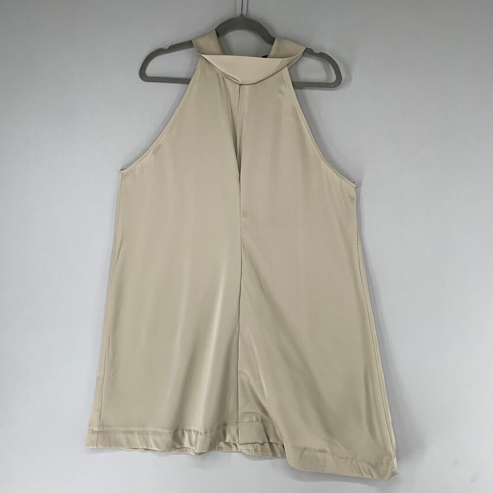 Banana Republic Women Dress XL Beige Sleeveless Keyhole Holiday
